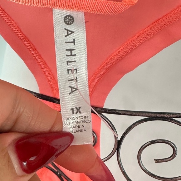 Athleta ultimate train tank in neon orange size 1X - Picture 3 of 9